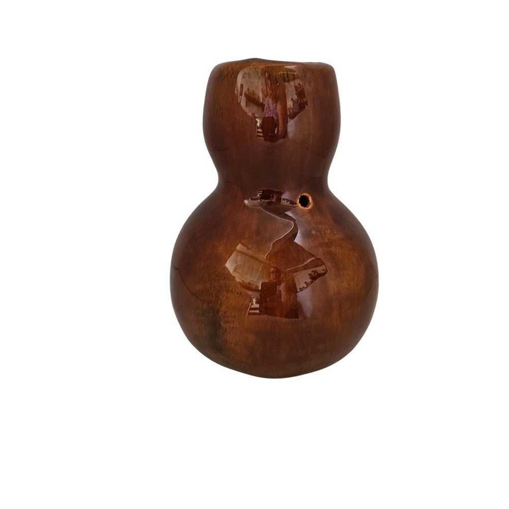Brown Glazed Ceramic Hawaiian Cup Unique‎ Shape Home Decor Accent Piece